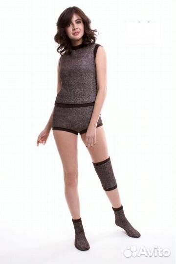 Носки меховые из шерсти мериноса эластичные шокола