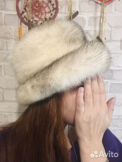 Шапка норковая женская светлая