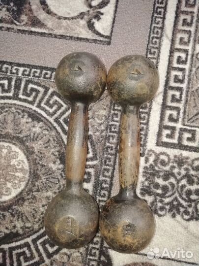 Гантели 4кг СССР пара8кг