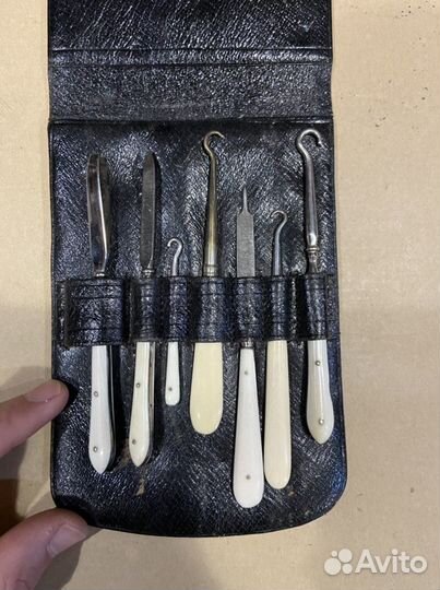 Антикварный дамский туалетный набор 19век