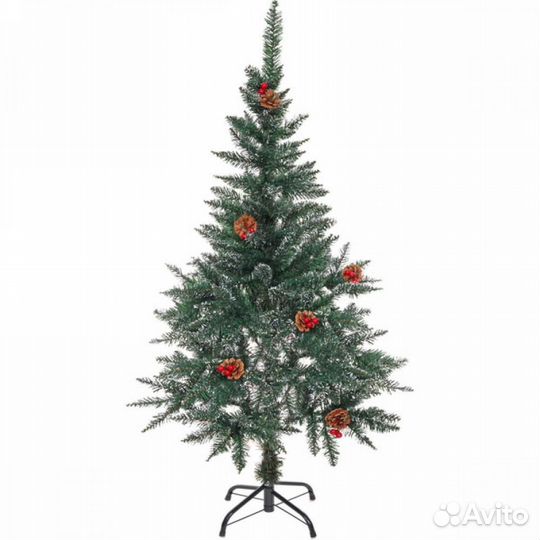 Ель искусственная 150 см с шишками и ягодами