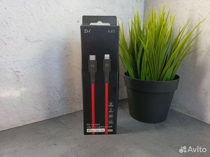 Кабель Type-C/Lightning ZMI 150см MFI 18W PD (Red)