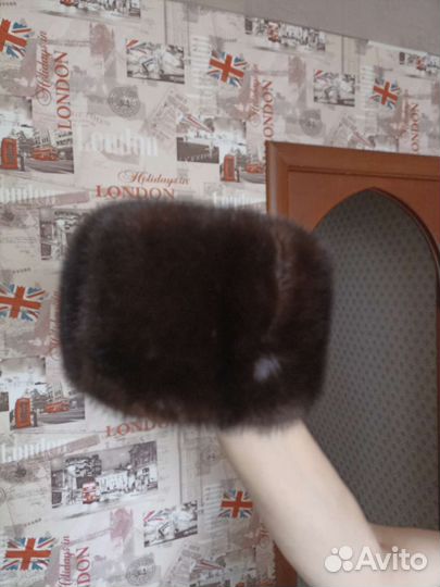 Норковая шапка мужская новая