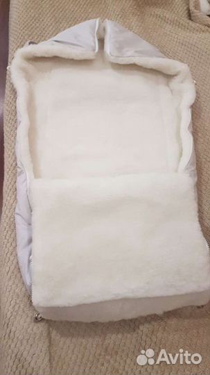 Конверт зимний на овчине новый
