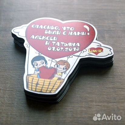 Магниты на свадьбу. Необычные фигурные