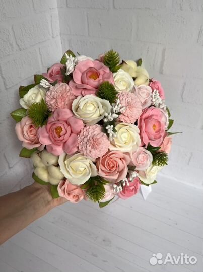 Букет из мыльных роз