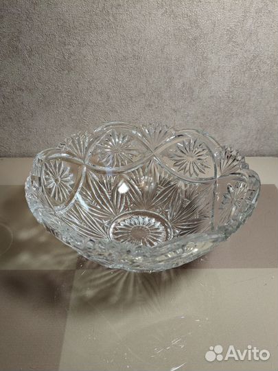 Хрустальная ваза конфетница салатник СССР