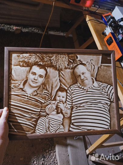 Выжигание портретов на дереве