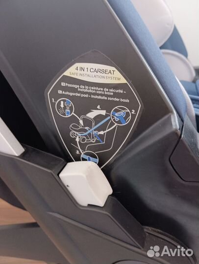 Коляска foofoo 4 в 1 синяя (коляска/автолюлька)