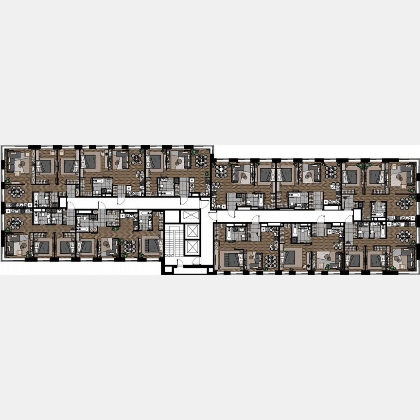 1-к. апартаменты, 58,4 м², 22/23 эт.