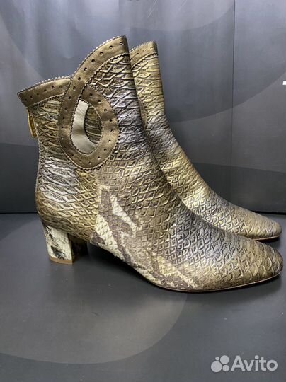 Ботильоны из кожи питона