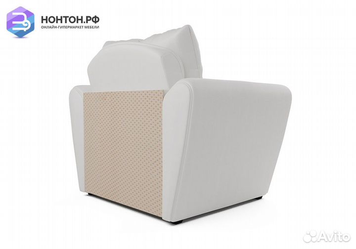 Кресло выкатное Квартет экокожа белая