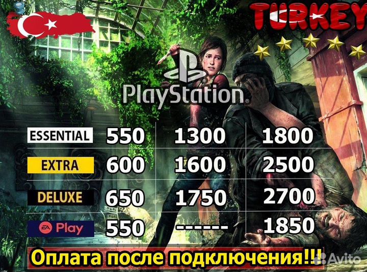 Подписка PS Plus Extra Турция