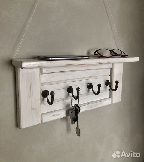 Ключница полка деревянная настенная новая