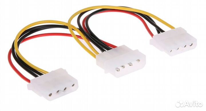 Переходник 1 молекс (molex) - 2 молекс (molex)