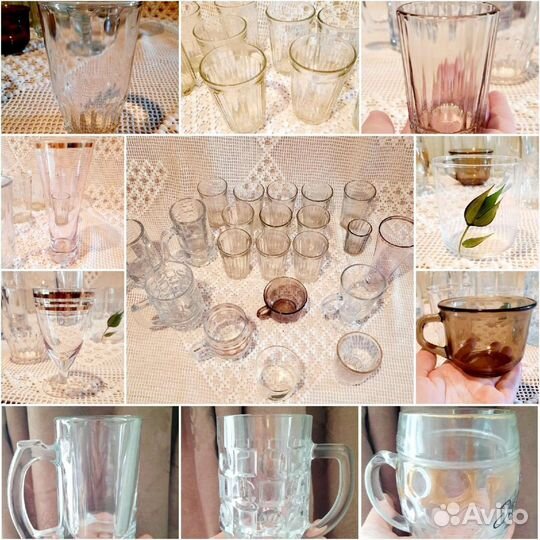 Кружки, стаканы, бокалы, стопки, рюмки. СССР