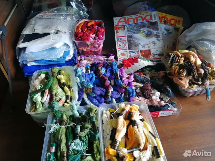 Нитки мулине СССР, мадера, схемы для вышивания