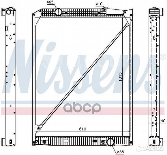 Радиатор Mb Actros (96) Nissens 62791A