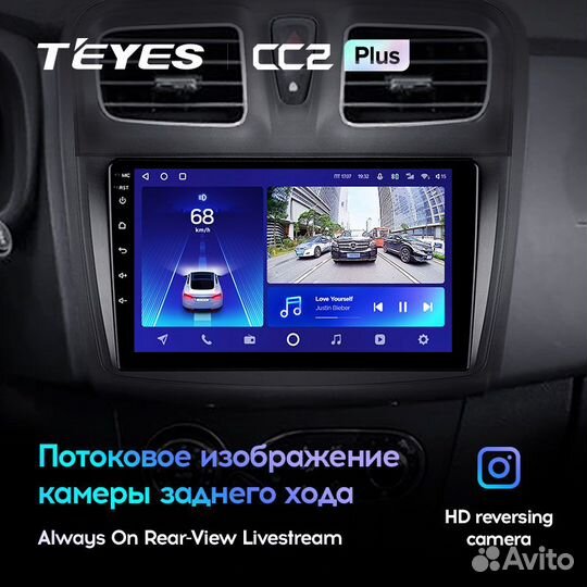 Магнитола teyes CC2 Plus 4/32 Renault Logan