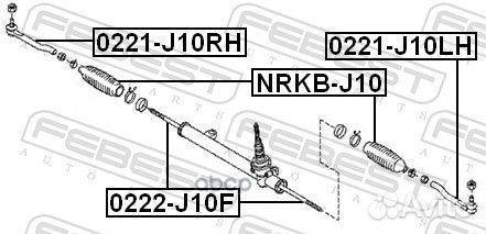 Тяга рулевая (nissan qashqai J10F 2006) febest