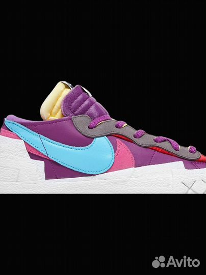 Кроссовки Nike Kaws x sacai x Blazer Low (Purple)