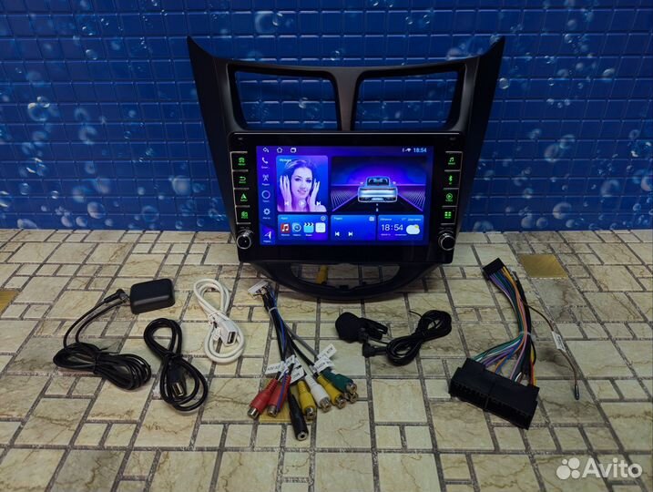 Магнитола Hyundai Solaris 1 с крутилками