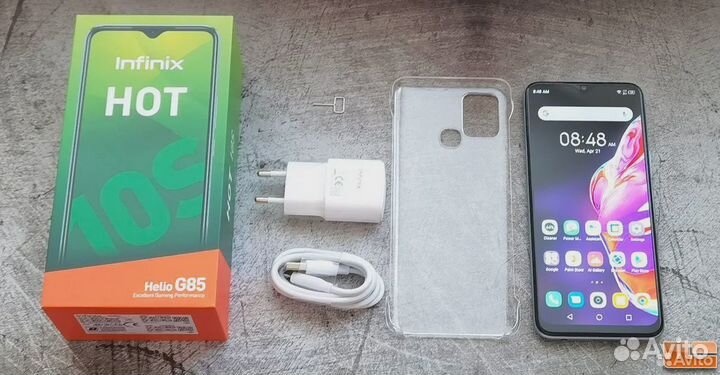 Infinix Hot 10s 90Гц, NFC 4/128 +Наушники Гарантия