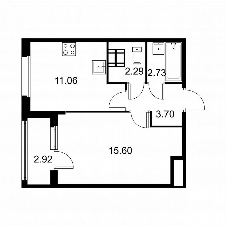 1-к. квартира, 36,8 м², 7/9 эт.