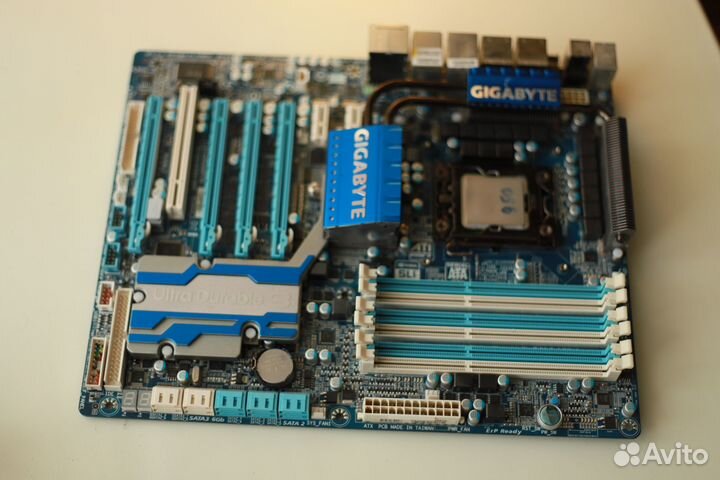 Материнская плата gigabyte + процессор + память