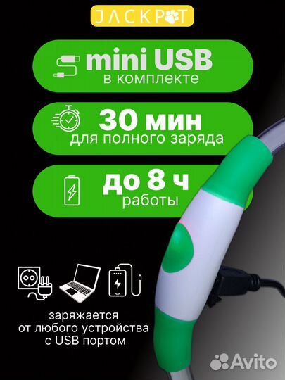 Светящийся ошейник для собак