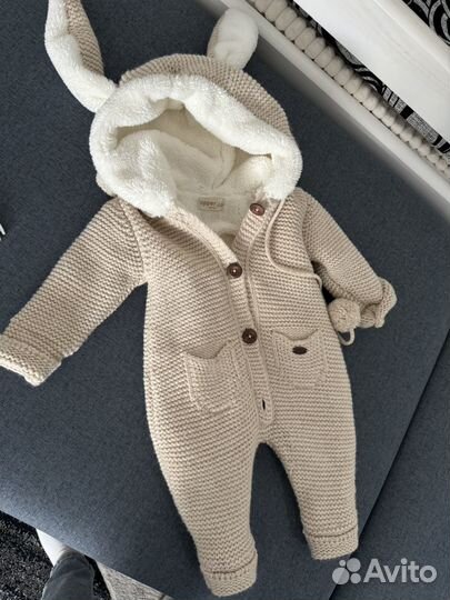 Вязаный Комбинезон теплый