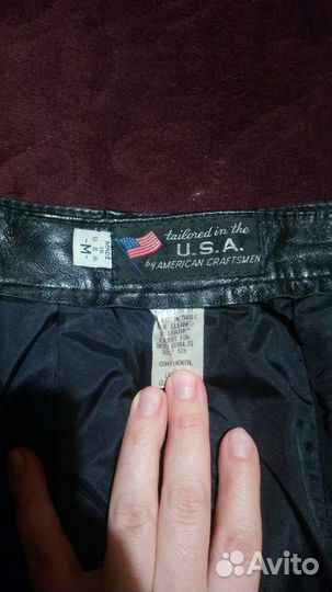 Шорты из натуральной кожи 46