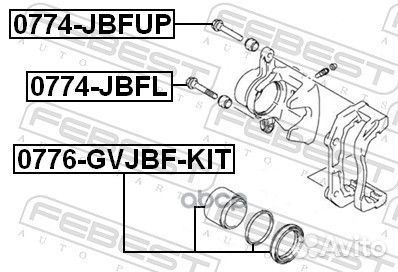 Поршень суппорта suzuki grand vitara 06- пер.к