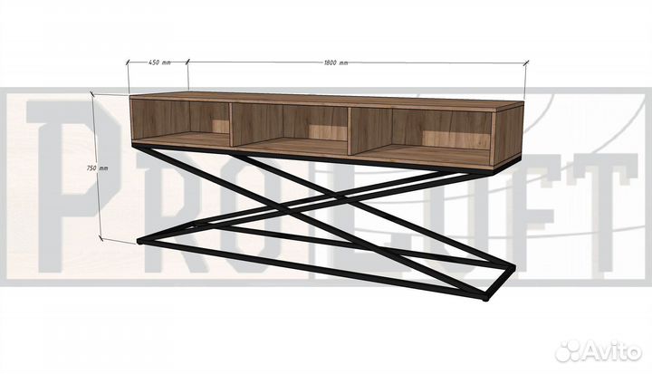 Тв тумба лофт