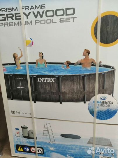 Бассейн каркасный 549*122см Intex GreyWood