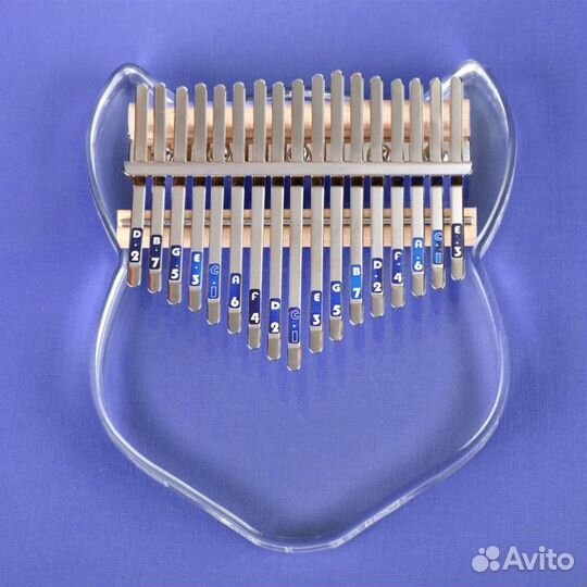 Калимба прозрачная музыкальный инструмент 17 нот