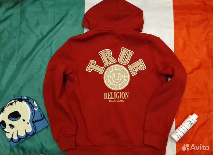 True religion Full Zip-hoodie Red Dahlia College