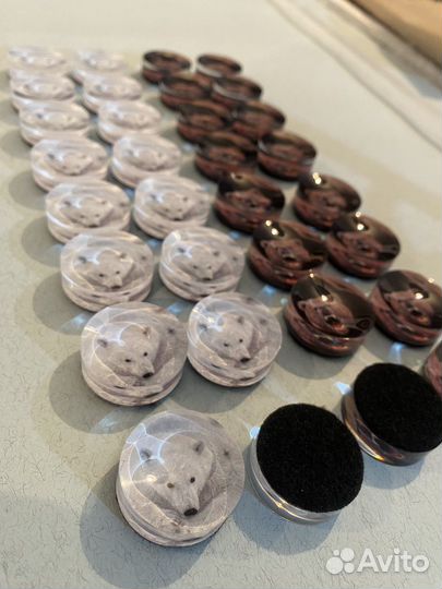 Фишки для нард Медведь, оргстекло