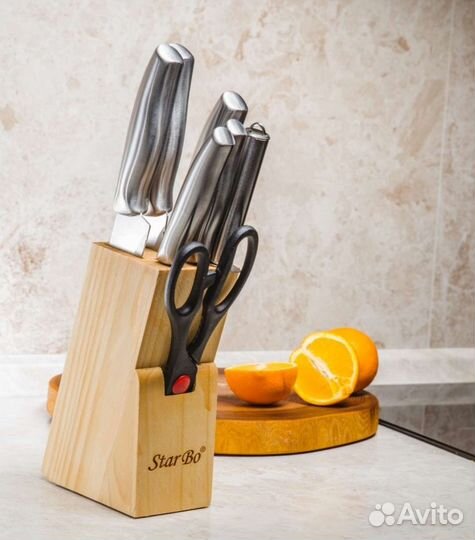 Новый набор ножей с подставкой