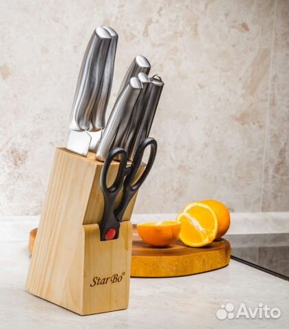 Новый набор ножей с подставкой