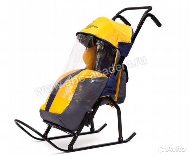 Санки коляска скользяшки Кенгуру