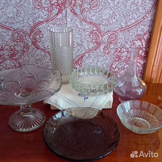 Вазы.Хрусталь,стекло СССР