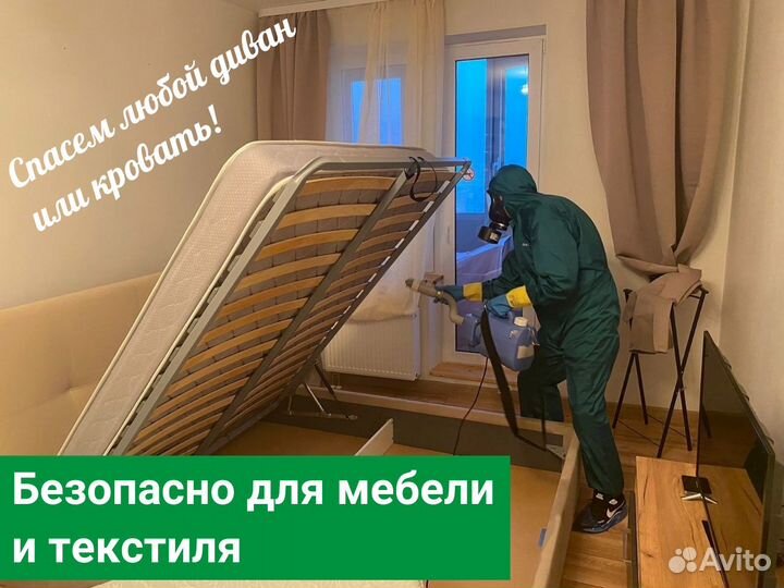 Уничтожение клопов тараканов Обработка от клещей