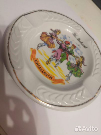 Пепельница с позолотой, карманная пепельница