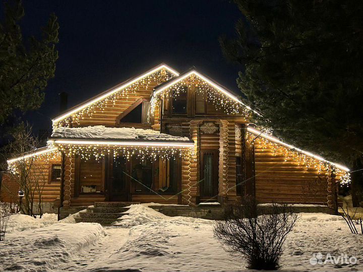 Монтаж гирлянд на дом / Гарантия 1 год