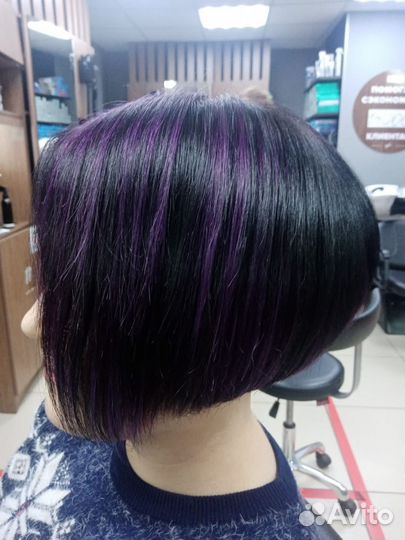 Окрашивание волос в 1 тон, сложное, мелирование