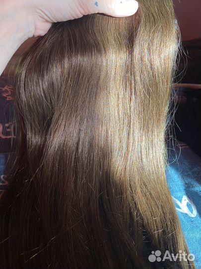 Натуральные волосы на заколках 60 см