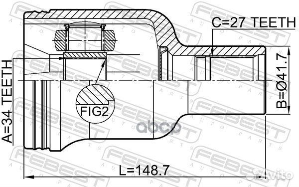 Шрус внутренний правый 34X41.7X27 1811-antrh