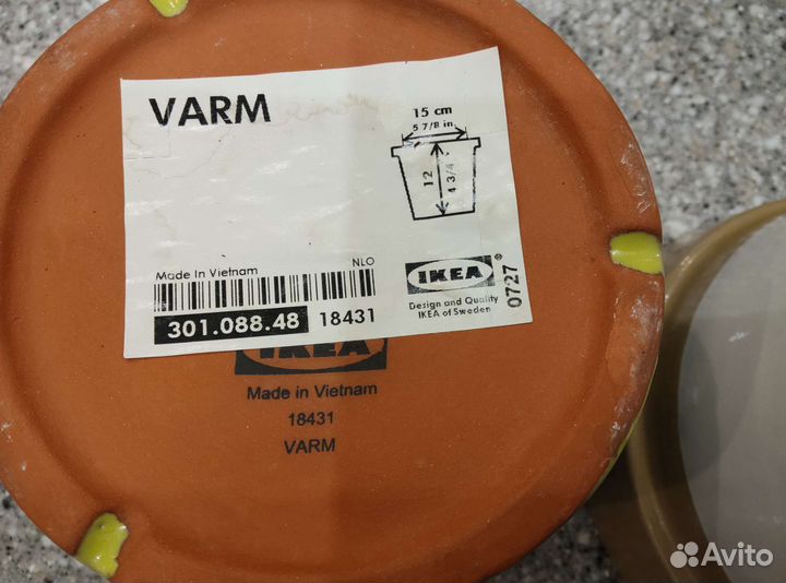 Керамические глиняные кашпо горшки для цветов Икеа