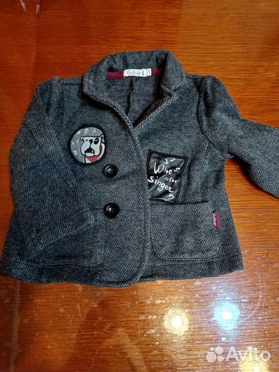 Джинсовка шерстяной костюм на мальчика 1.5 года